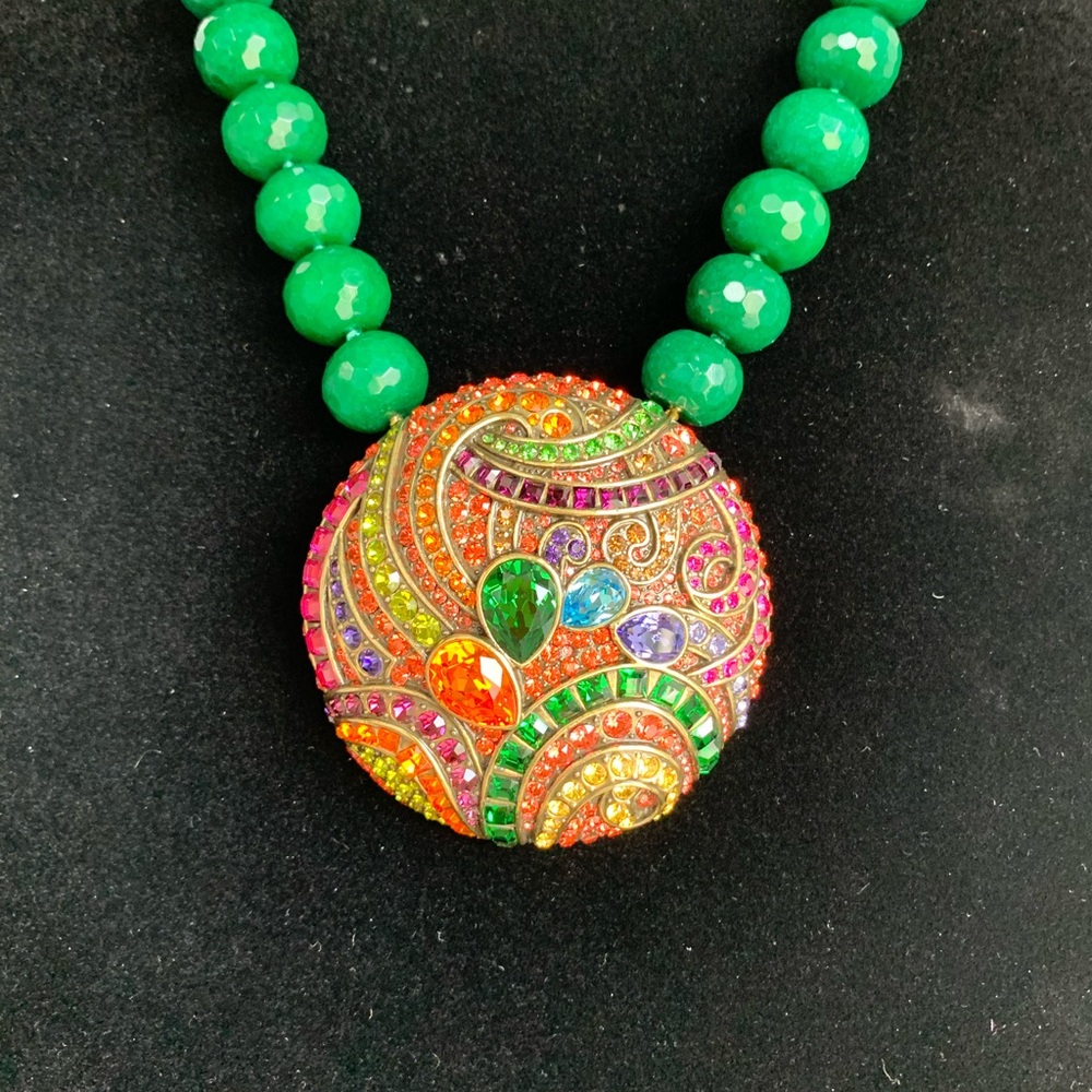 Heidi Daus Orange Paisley Cookie & Swirl Earrings